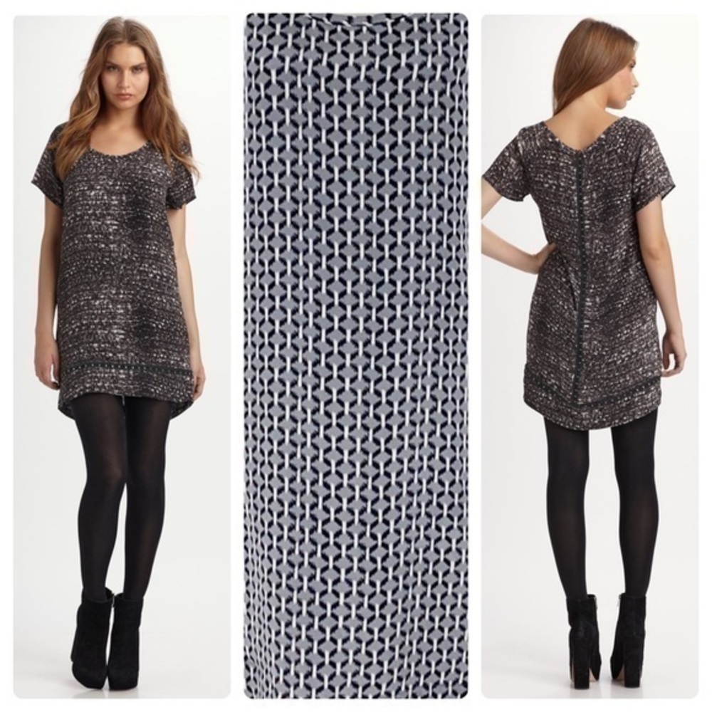 NWT Joie Caviar print silk Sedgwick shift dress R4